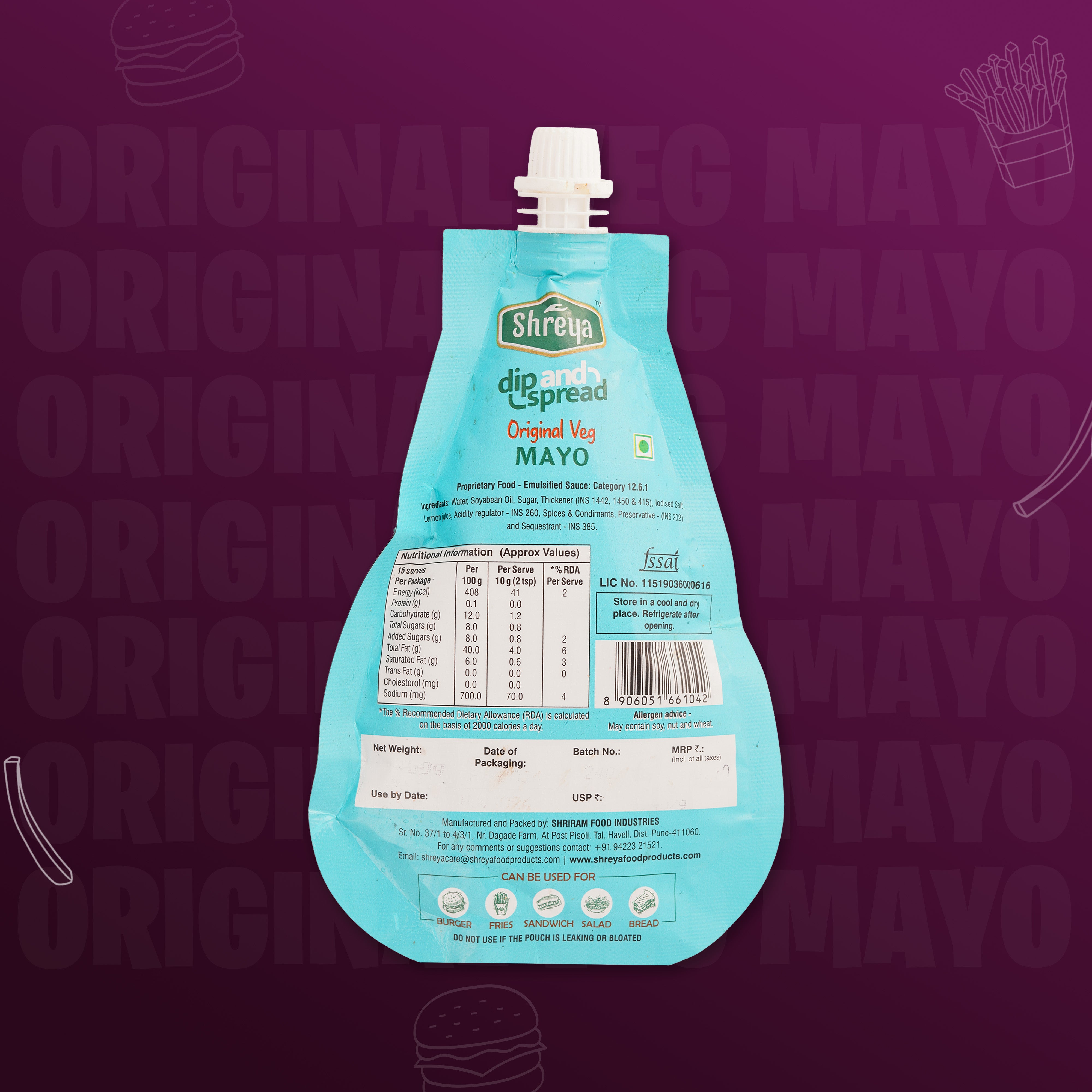 Shreya Dip and Spread – Original Veg Mayo