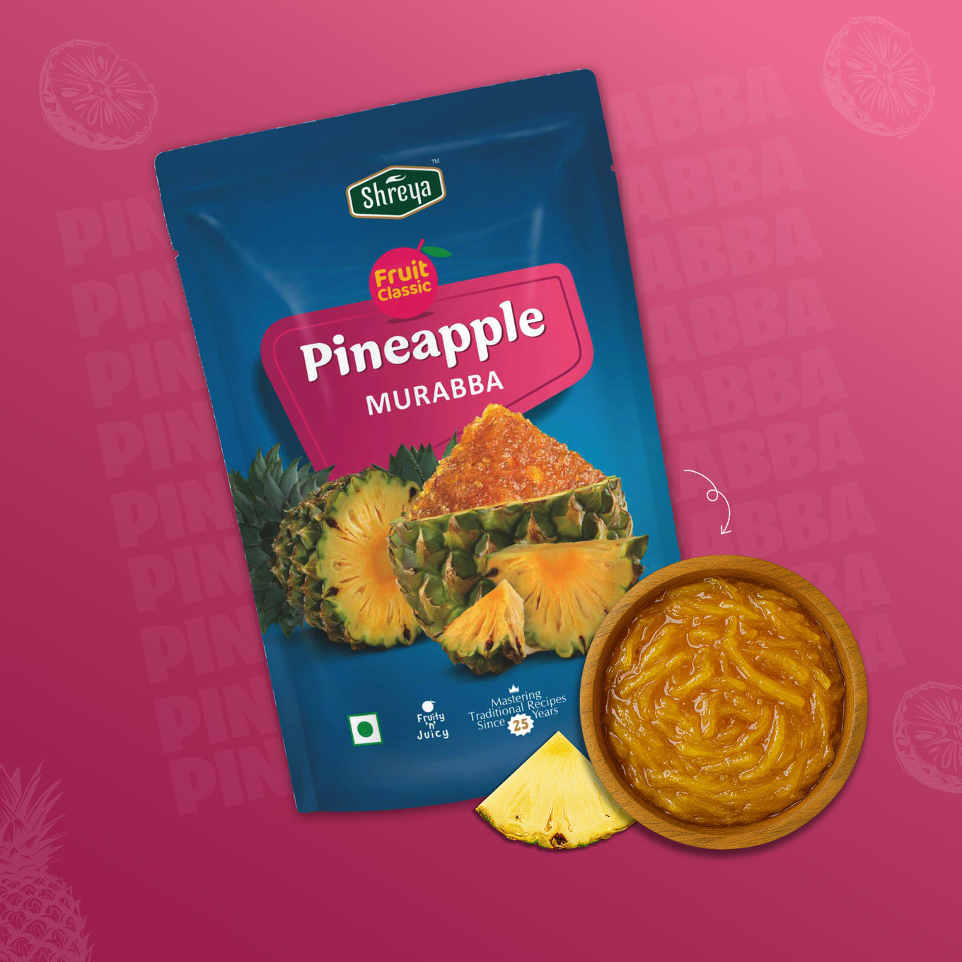 Pineapple Murabba Pouch