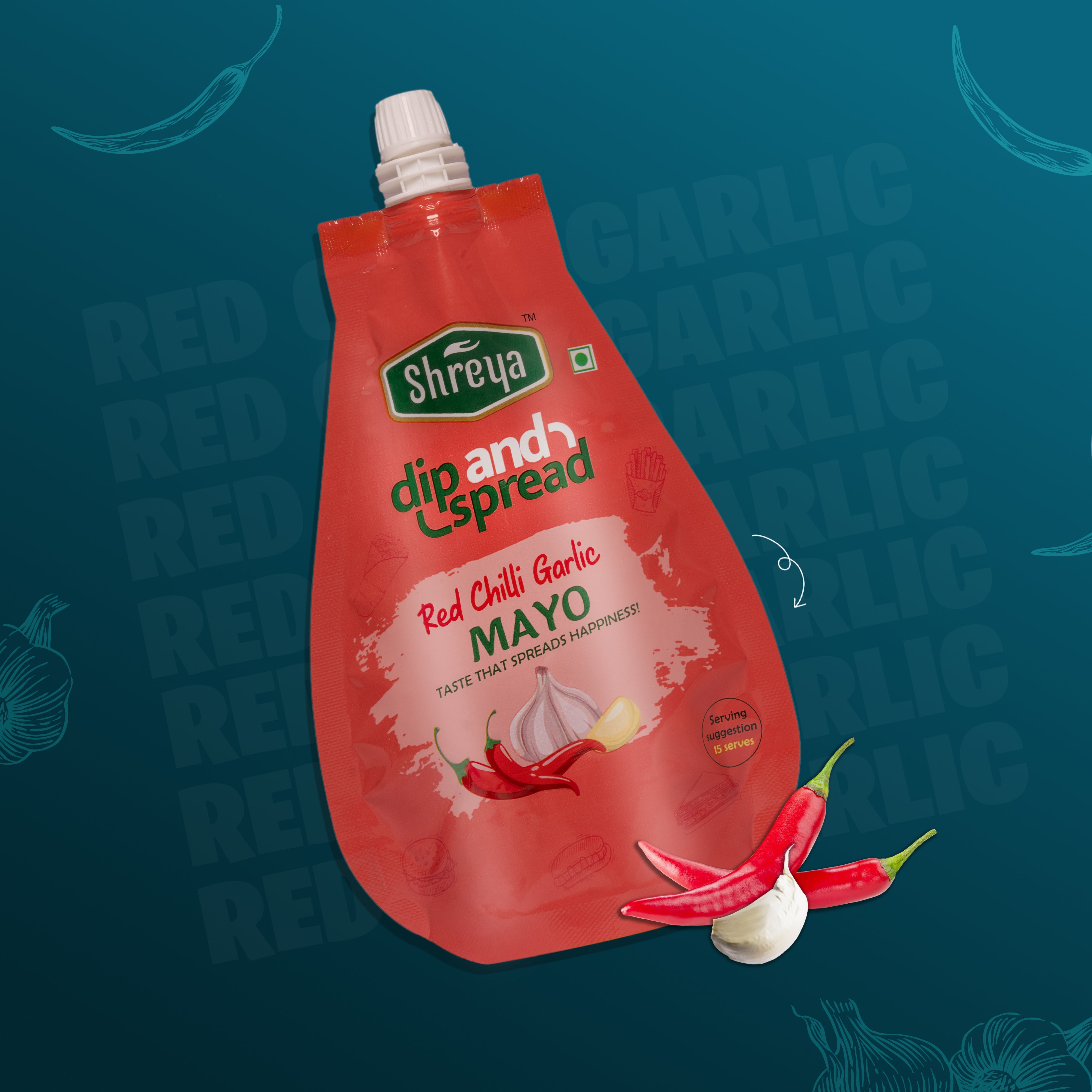 Shreya Dip and Spread – Red Chilli Garlic Mayo